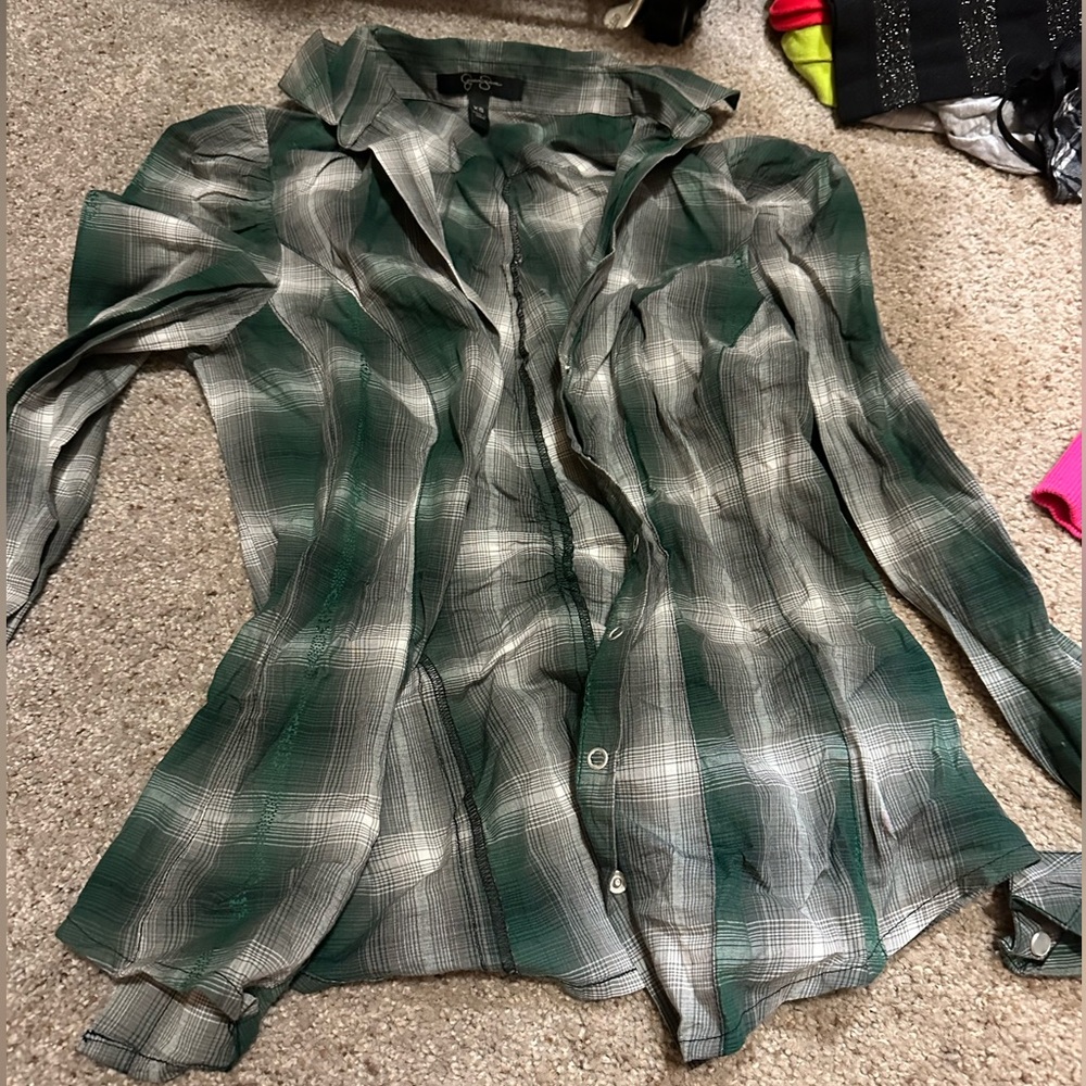 Jessica Simpson button down- runs small worn once